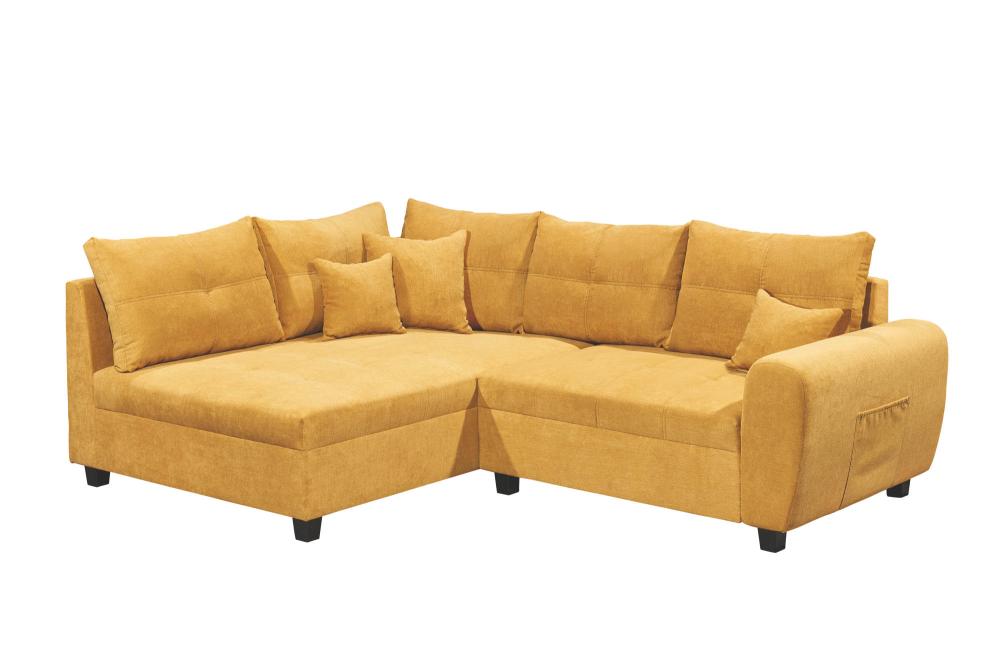 Couch L Form 248 x 176 cm Gelb LIER