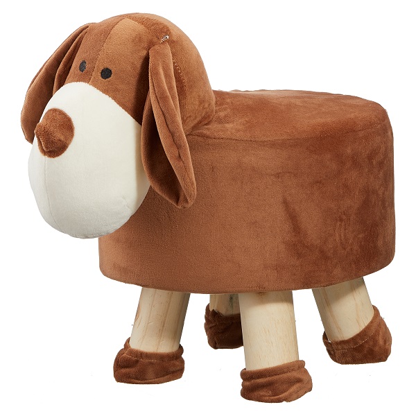 Hocker 'Hund' 30 cm hoch Braun