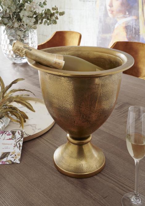 Champagner/Weinkühler 32 cm Antik Gold