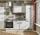 Küchenzeile 220cm Komplettküche inkl. E-Geräte + Zubehör PKW 522003 von Pino Küchen Beton Weißgrau / Beton Grafitgrau - 3