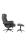 Relax-Sessel 360° drehbar mit Hocker OLVERA von Duo Collection Anthrazit / Schwarz - 5