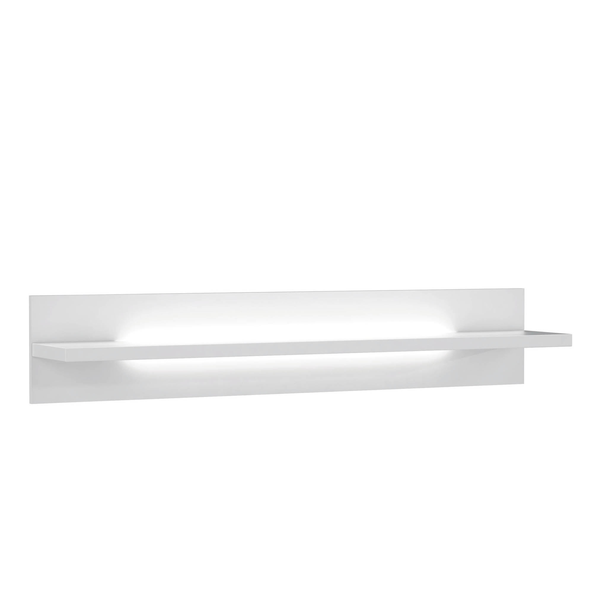 Weiss LED Forte Wandregal von Hochglanz L-Light Beleuchtung inkl